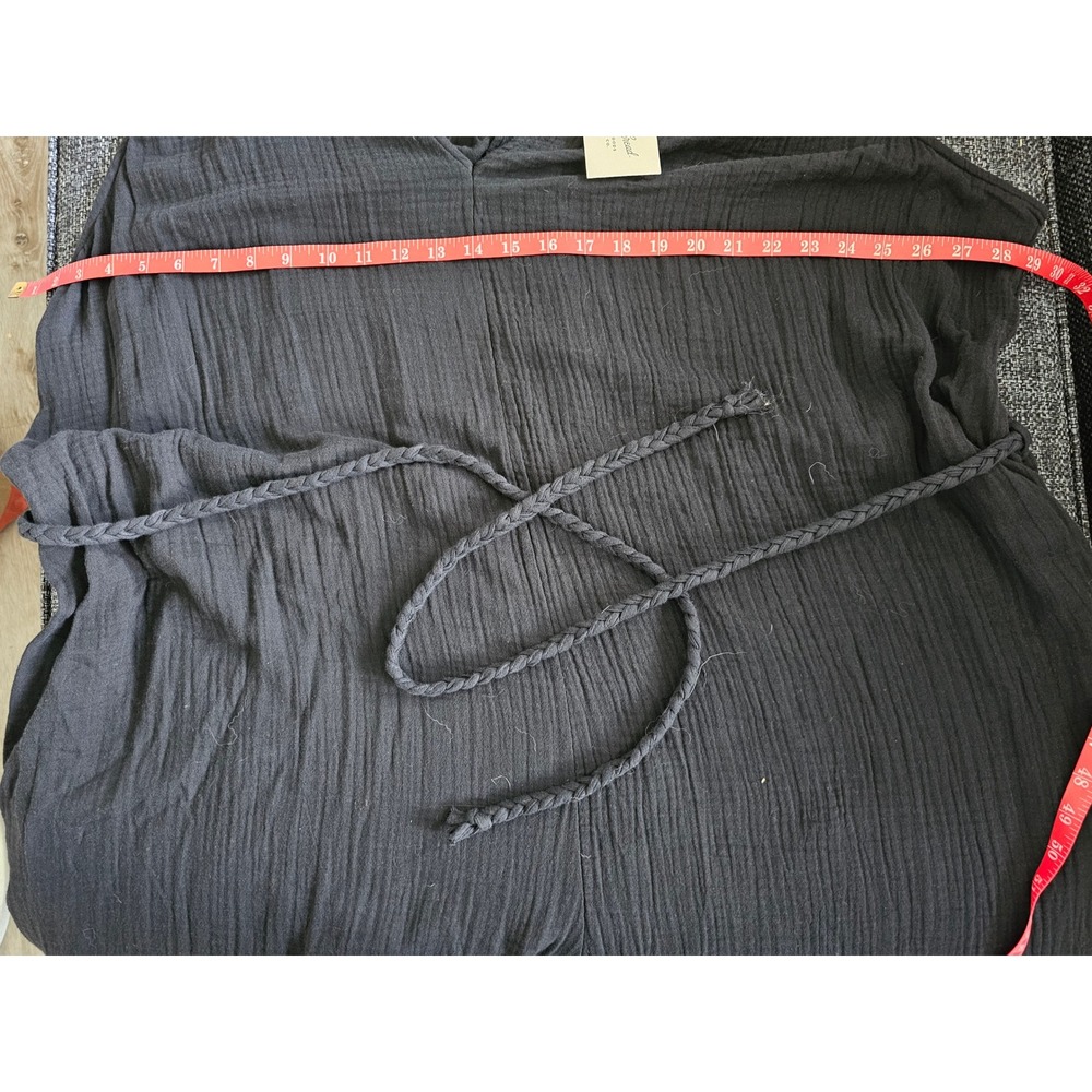 Universal Thread Gauze Jumpsuit Women 4X Black NWT Sleeveless Wide Leg V-Neck - Picture 7 of 12